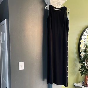 Jones New York Universal Thread Black Side Button Midi Dress